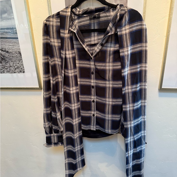 Wrangler Neck Tie Blouse NWOT - Picture 6 of 7